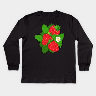 Ripe juicy strawberries Kids Long Sleeve T-Shirt